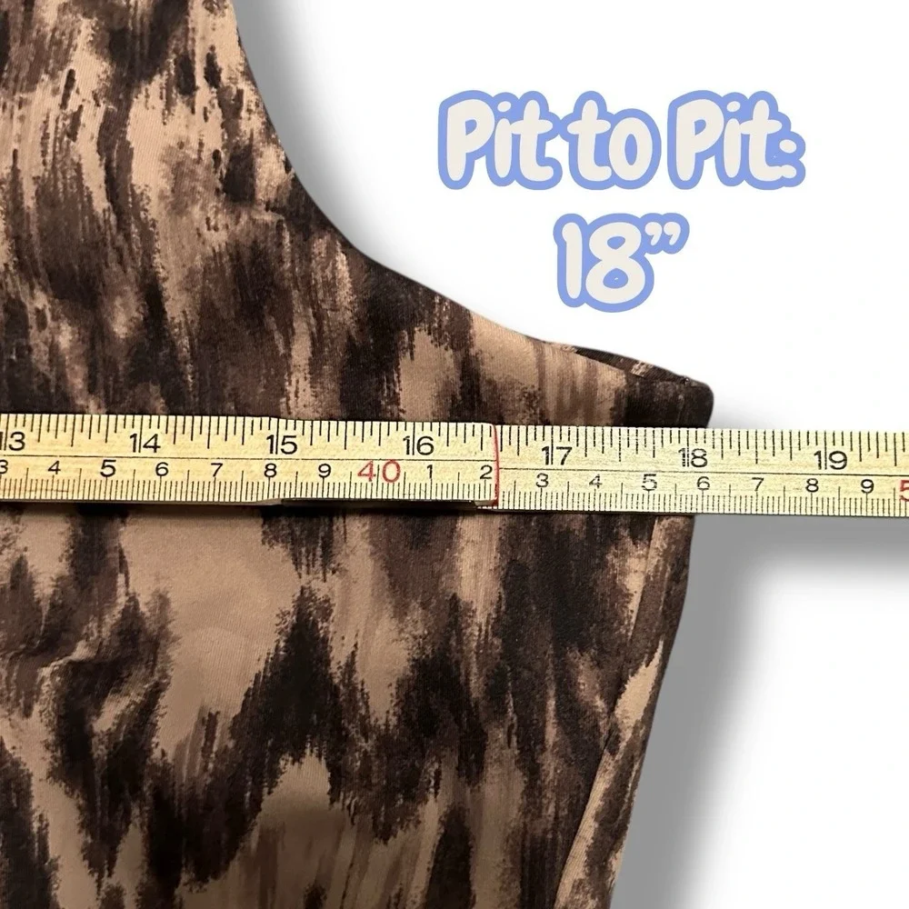 GapFit‎ Neutral Ikat Studio Sports Bra Athleisure PowerYou XL Animal Print